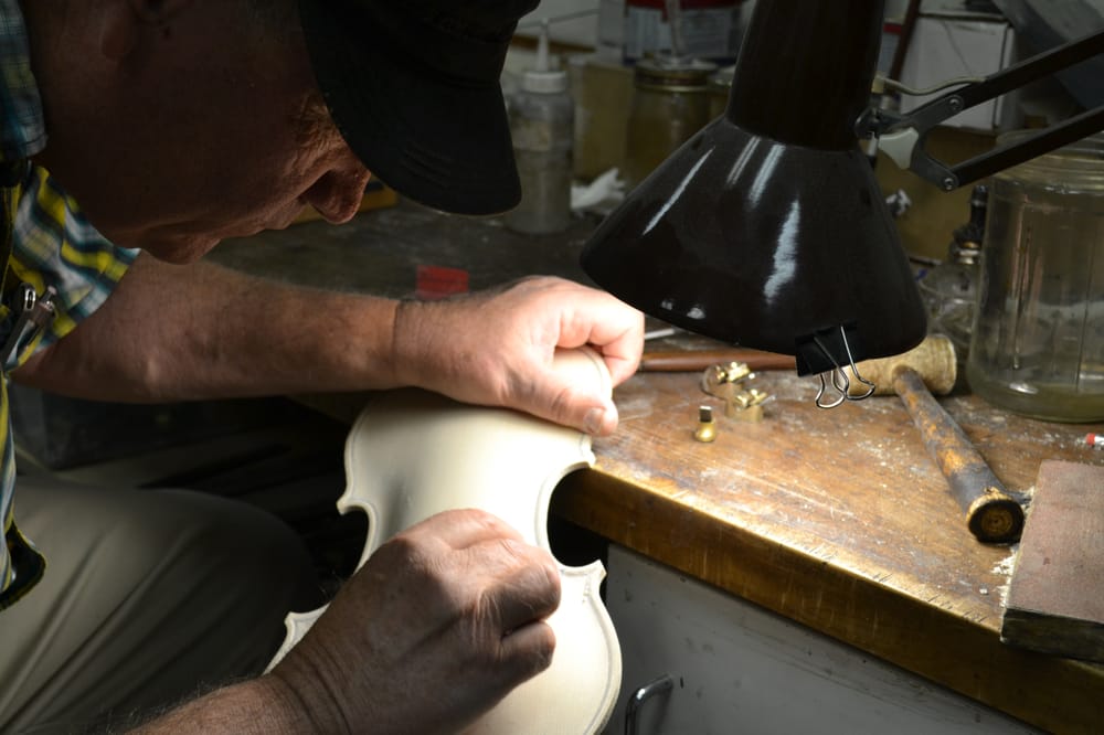 Tim Dodd making a violin.